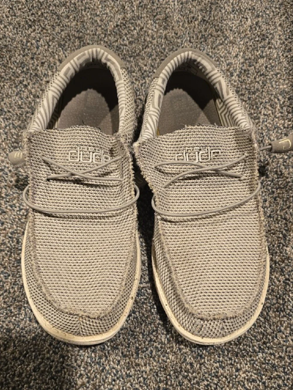 Hey Dude- Wally Sox Men’s Ash Grey,  Mesh Slip-Ons with Elastic Toggle